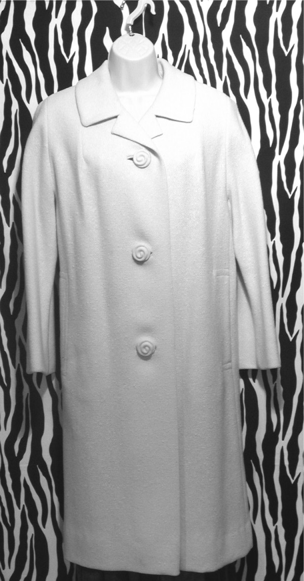 Audrey Hepburn Style White Vintage Coat