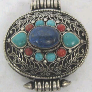Vintage Pendant Tibetan Silver Ghau