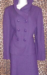 Purple Tahari Skirt Suit
