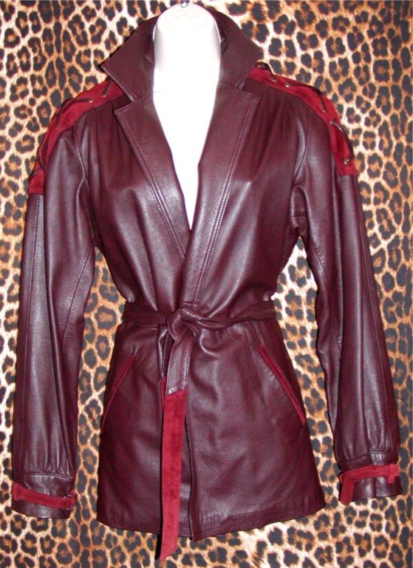 Classic Burgundy Leather Jacket