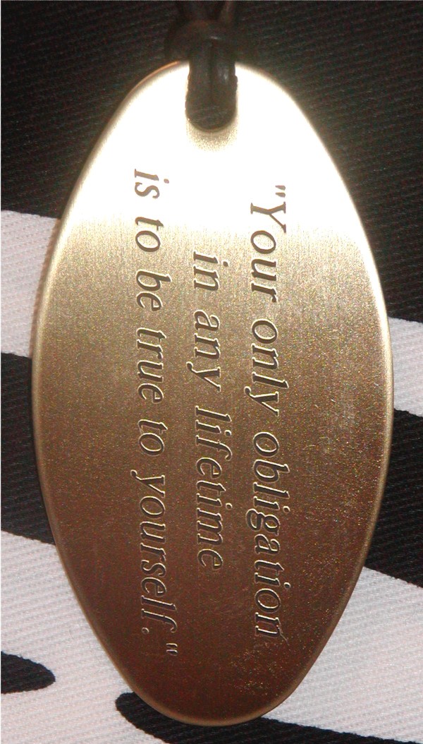 Quotation Pendant About Growing Up