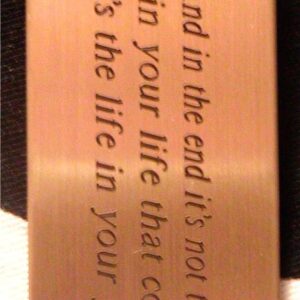 Quotation Pendant I'ts The Life In Your Years
