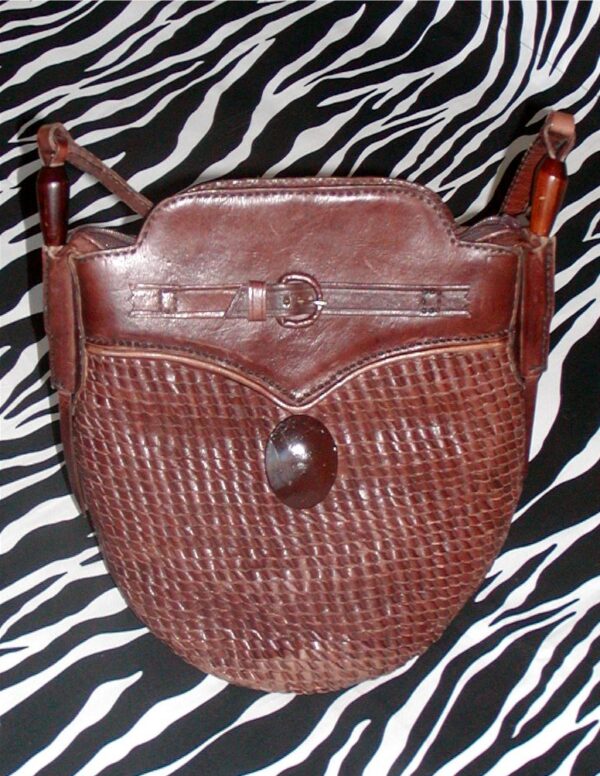 Artsy Brown Vintage Leather Messenger Bag Shoulder Bag