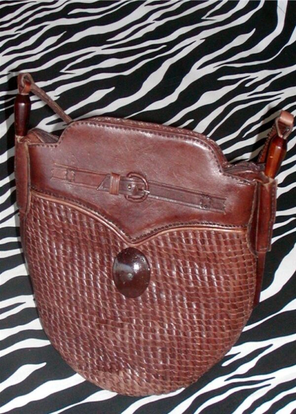 Artsy Brown Vintage Leather Messenger Bag Shoulder Bag