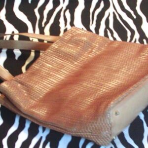 Vintage Talbots Tan Woven Leather Handbag