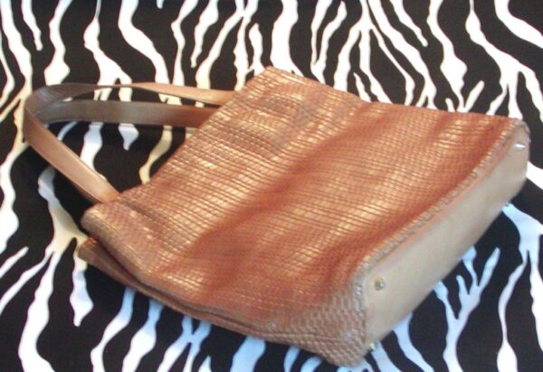 Vintage Talbots Tan Woven Leather Handbag