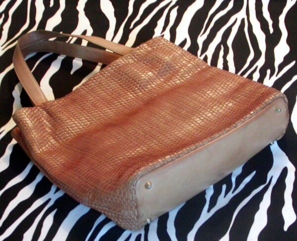 Vintage Talbots Tan Woven Leather Handbag