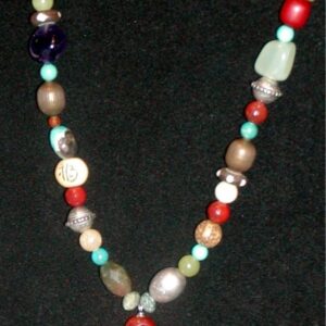 Estate Gemstone Buddha Necklace