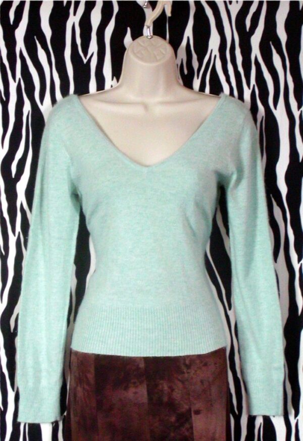 Sexy Vintage V-Neck Angora Pullover