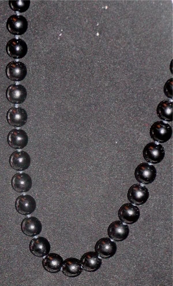 Short Black Estate Necklace