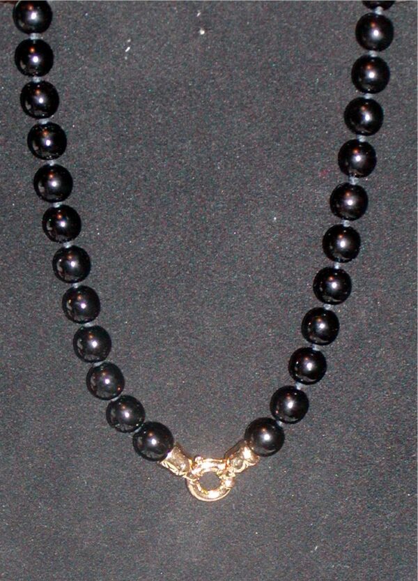 Short Black Estate Necklace