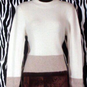 Vintage Tri-Color Angora Pullover