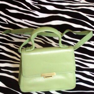 Neon Green Small Vintage Croft & Barrow Leather Purse