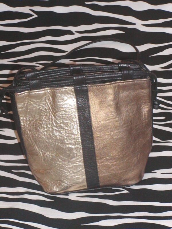 Small Vintage Metallic Bucket Bag