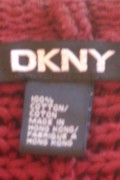 Écharpe Vintage DKNY En Soie 100% - Rouge & Noir, Réversible, Très Bon état, Style Années 90