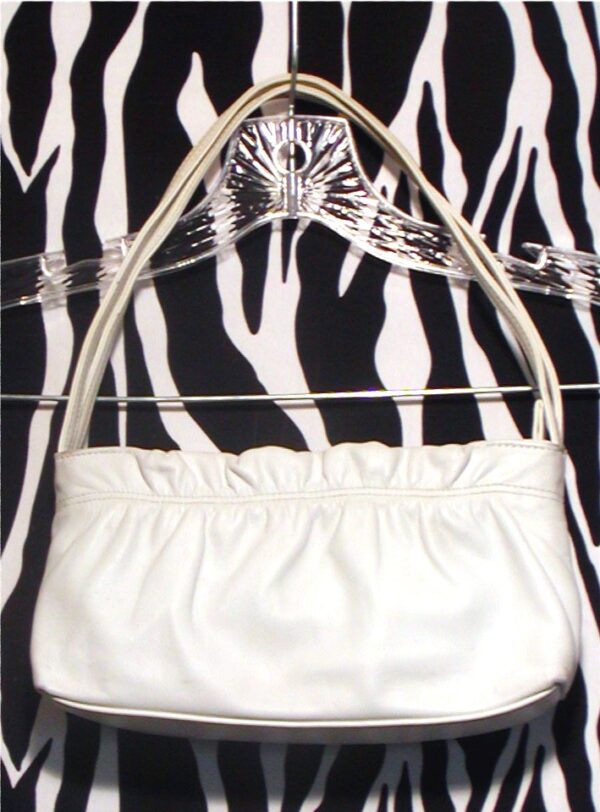 White Leather Small Giani Bernini Handbag