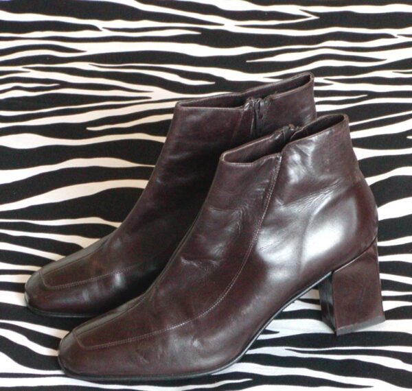 Amalfi Brown Leather Ankle Boots Made in Italy