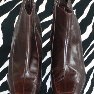 Amalfi Brown Leather Ankle Boots Made in Italy