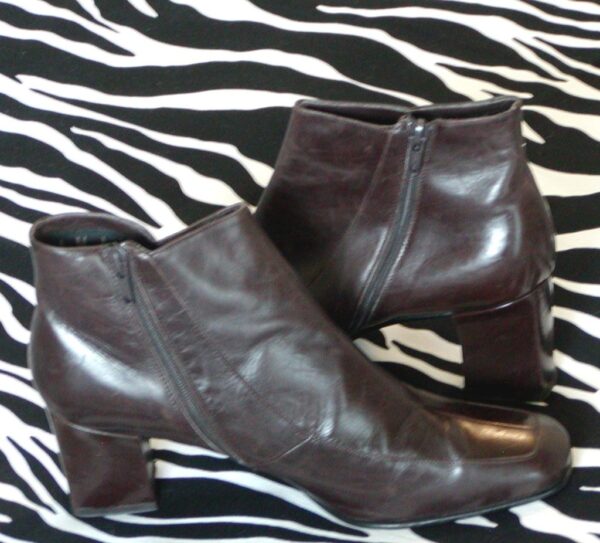 Amalfi Brown Leather Ankle Boots Made in Italy