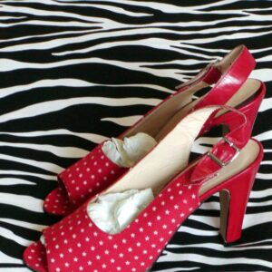 Retro Sexy Red Heels Sandals Made in Italy