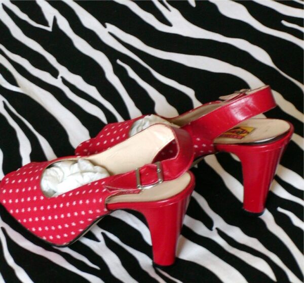 Retro Sexy Red Heels Sandals Made in Italy