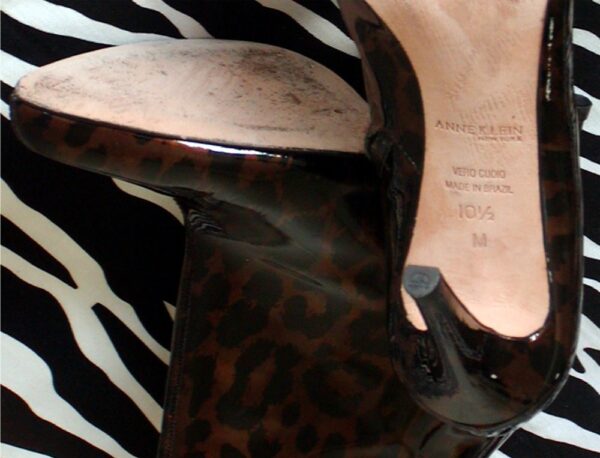 SUPER-SEXY Anne Klein Stiletto Booties LACQUER Animal Print