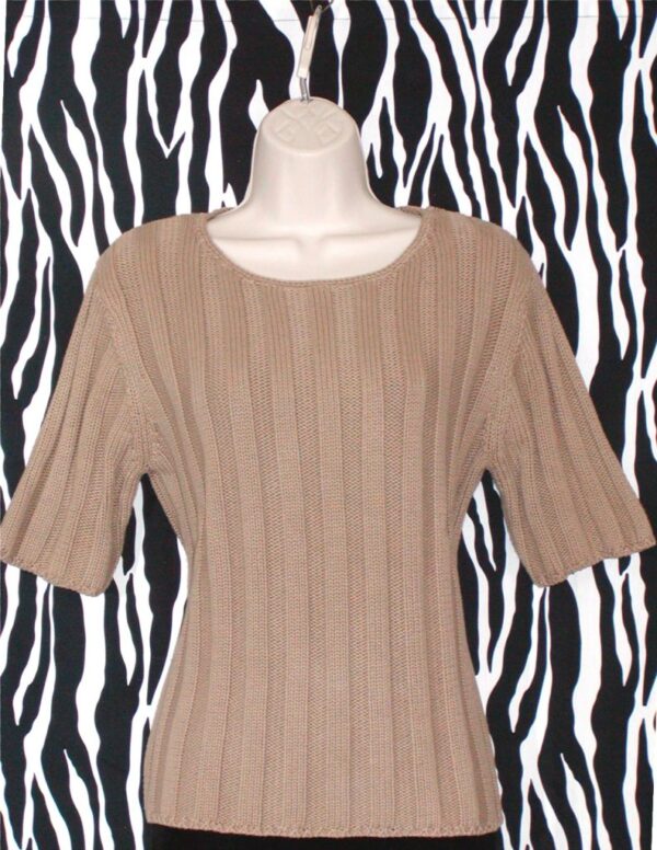 Vintage Camel Cable Knit Pullover