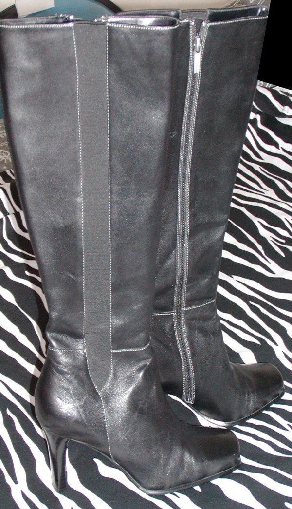 Vintage Anne Klein Tall Black Leather Boots