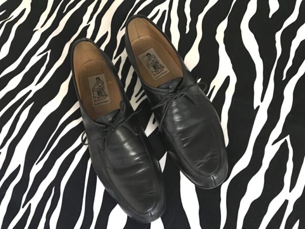 Vintage Black Leather Bally Intercontinental Men’s Oxford Lace-Up Dress Shoes