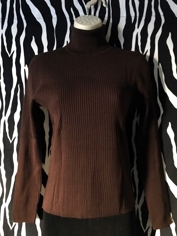 Spenser Jeremy Silk Turtleneck, Brown Turtleneck