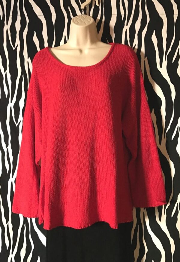 Red Silk Chico’s Tunic » Vintage Designer Clothing