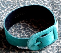 Vintage Turquoise Suede Belt