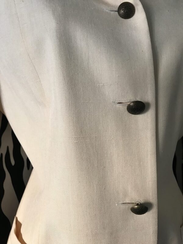 Anne Klein Skirt Suit, White Skirt Suit, Silk Skirt Suit