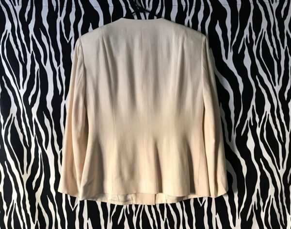 Anne Klein Skirt Suit, White Skirt Suit, Silk Skirt Suit