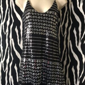 Black And Silver Top Tunic Mini Dress