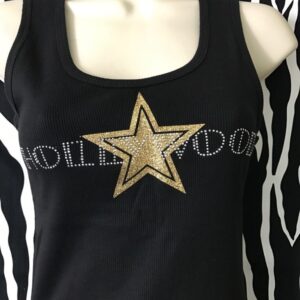 Black, Silver & Gold Hollywood Tank Top