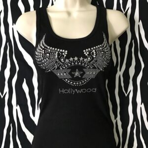 Black & Silver Hollywood Tank Top