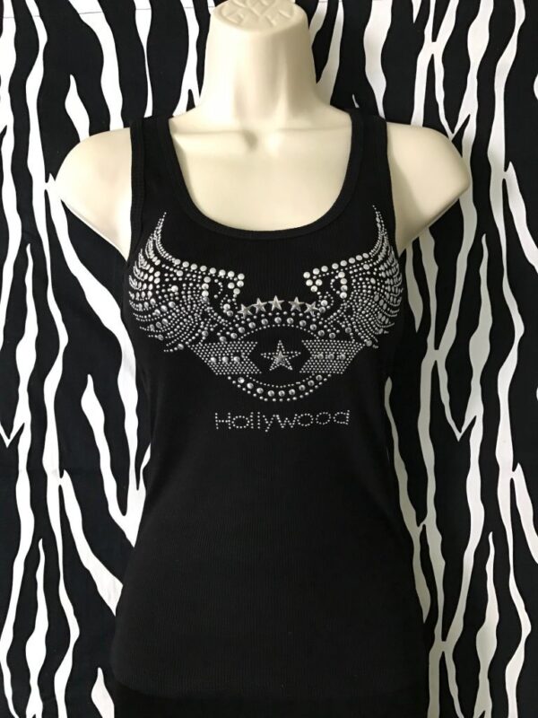 Black & Silver Hollywood Tank Top