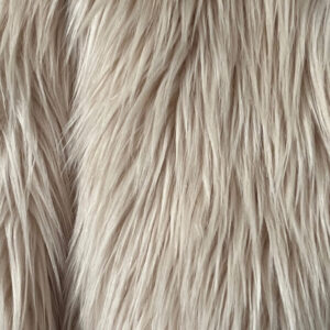 Platinum Blonde Long Hair Faux Fur Cropped Jacket