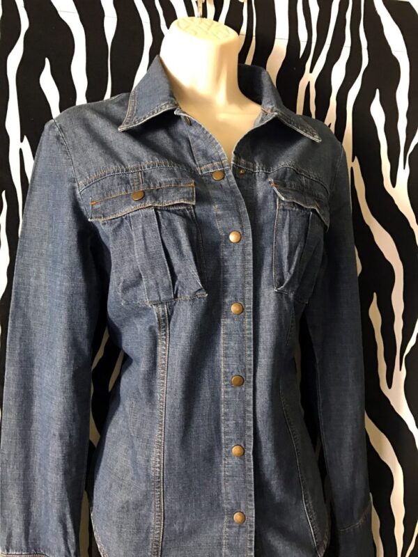 Caslon Denim Shirt, Dark Denim Shirt