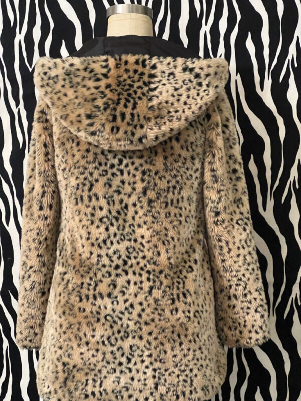 Cheetah Faux Fur Hoodie Coat