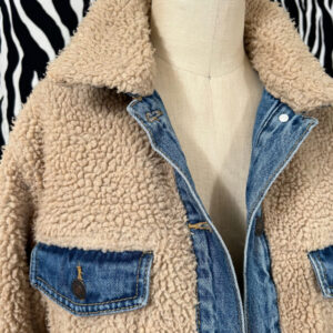 Faux Fur Lined Reversible Denim Jacket