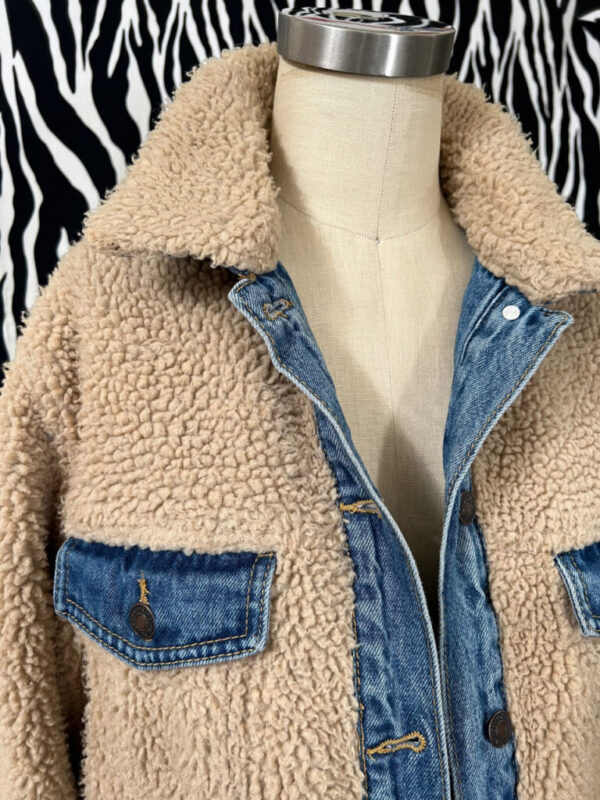 Faux Fur Lined Reversible Denim Jacket