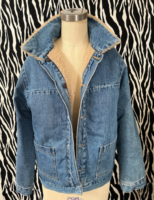 Faux Fur Lined Reversible Denim Jacket