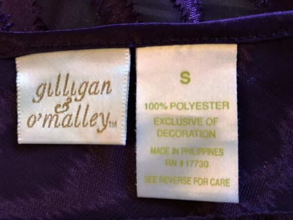 Gilligan & O’Malley Negligee, Sexy Negligee, Purple Peignoir