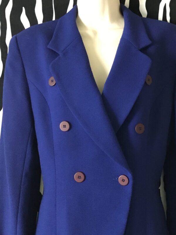 Jones New York Skirt Suit, Blue Skirt Suit, Wool Skirt Suit, Jones New York