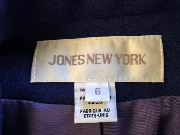 Jones New York Skirt Suit, Blue Skirt Suit, Wool Skirt Suit, Jones New York