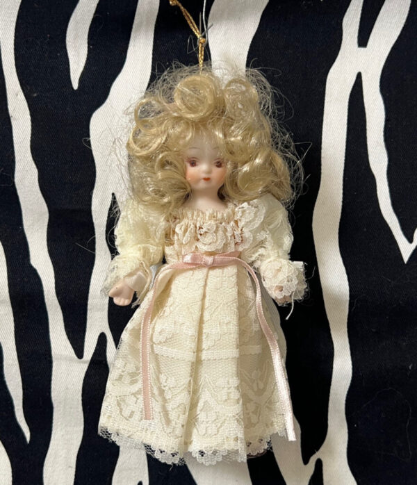 Kurt S Adler Porcelain Doll Christmas Ornament