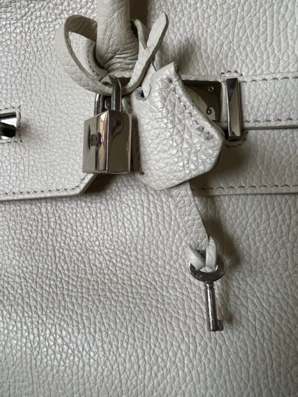 Luxury Italian Satchel With A Padlock