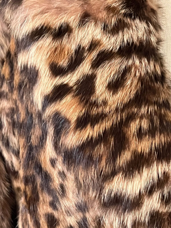 Marciano Leopard Print Fur Cropped Jacket